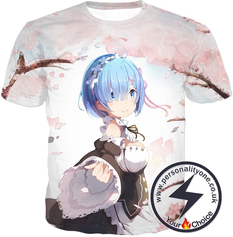 Re:Zero Water Magic User Maid Rem Cool Printed T-Shirt